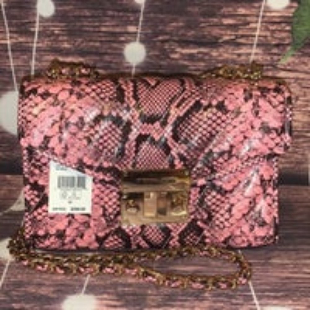 MICHAEL KORS ROSE CARNATION SMALL PYTHON - Picture 1 of 3